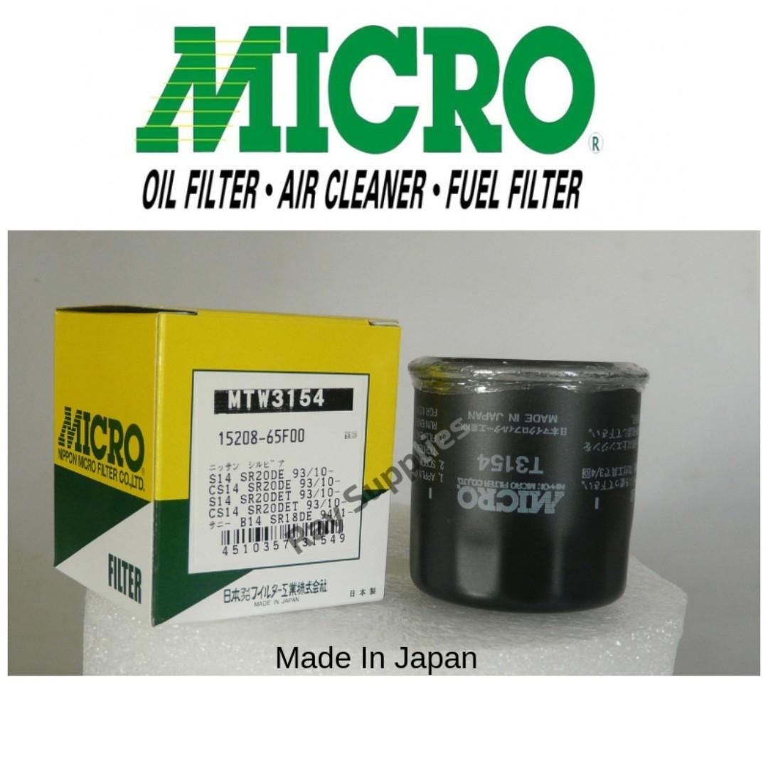 Nippon Micro Oil Filter MTW3154,1520865F00, NISSAN LATIO,MARCH,JUKE