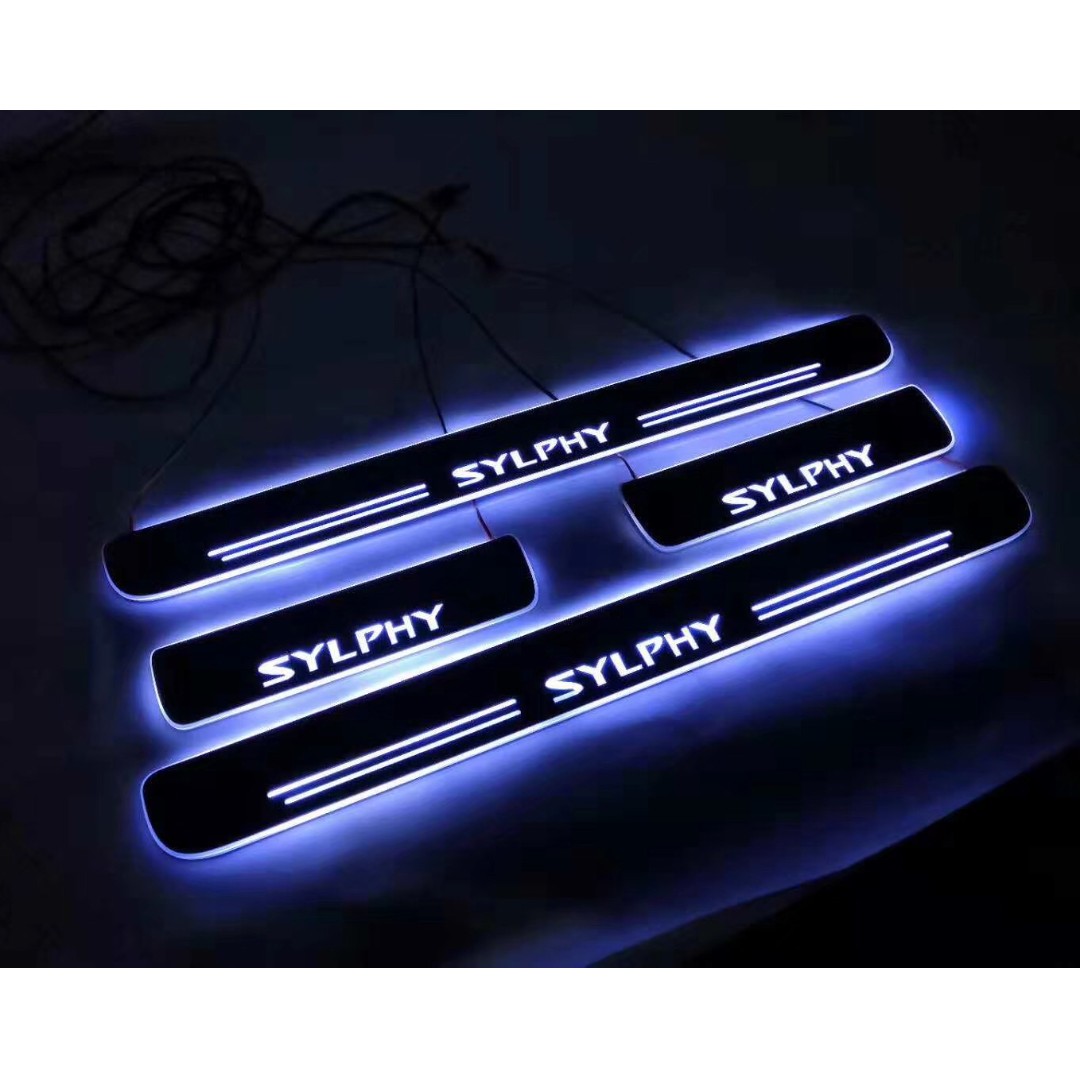 Nissan SYLPHY Animated LED Light Door Scuff Plates, Car Accessories