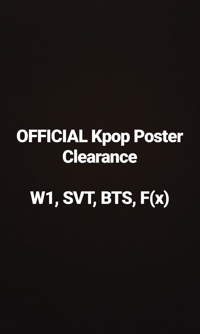 OFFICIAL Kpop Poster Clearance, Hobbies & Toys, Memorabilia