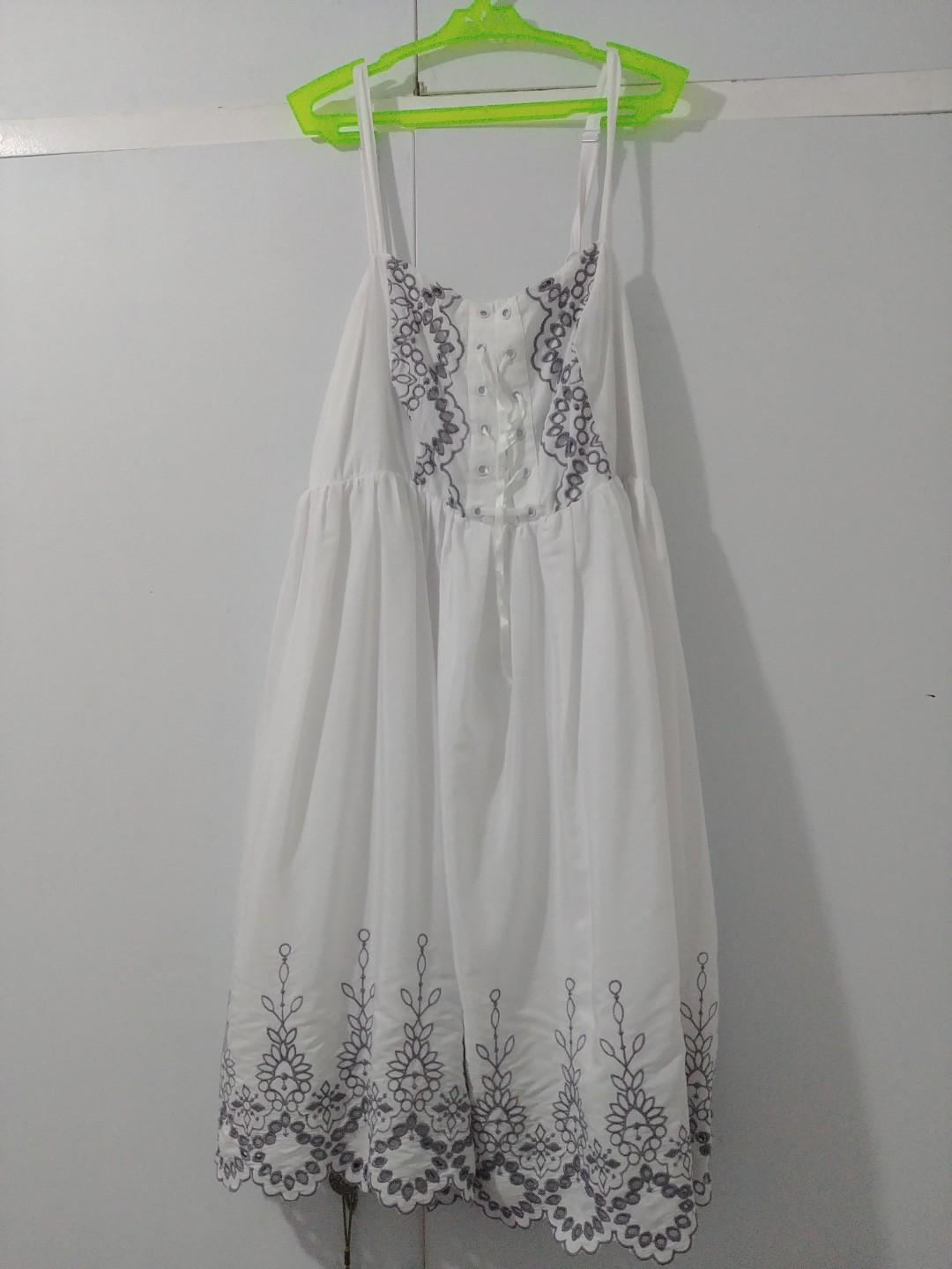 plus size white babydoll dress