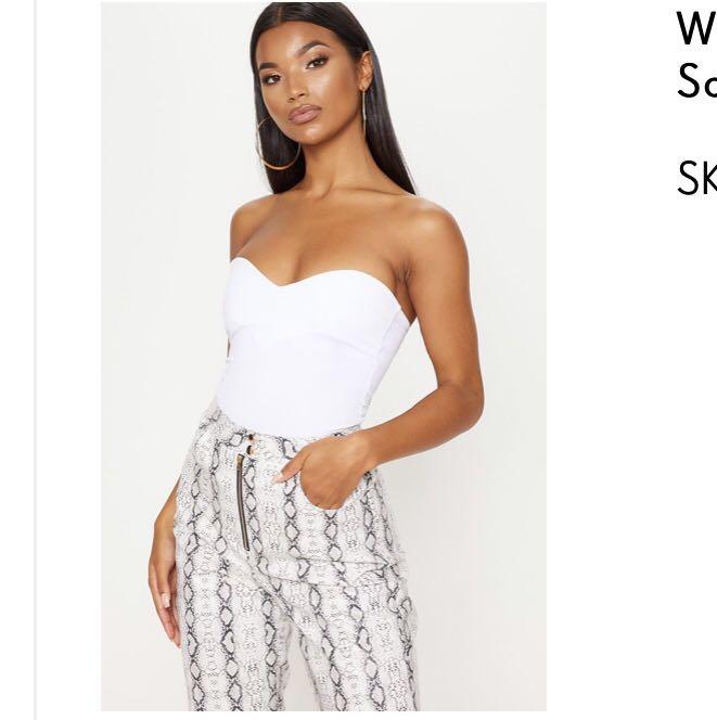 pretty little thing white bodysuit
