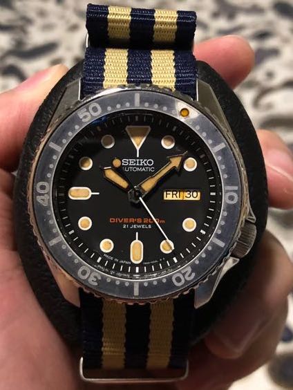 Seiko SKX007J with Patina Mod, Luxury, Watches on Carousell