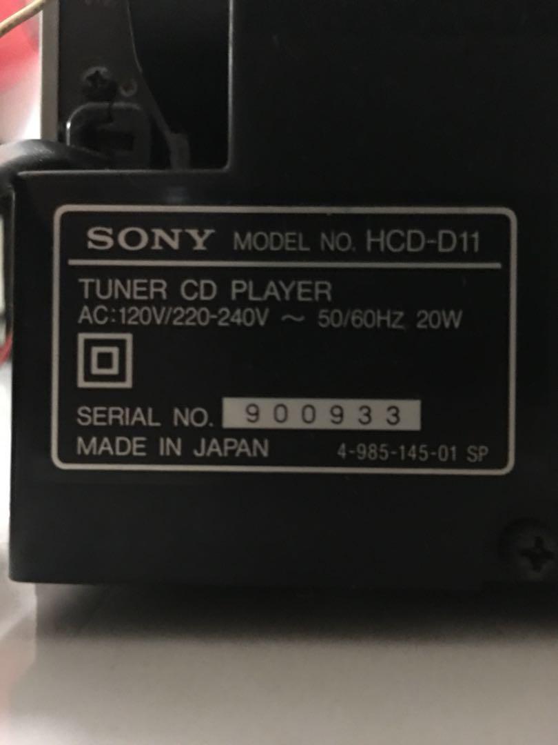 Sony CD Tuner player, model no.hcd-d1163846887446019114