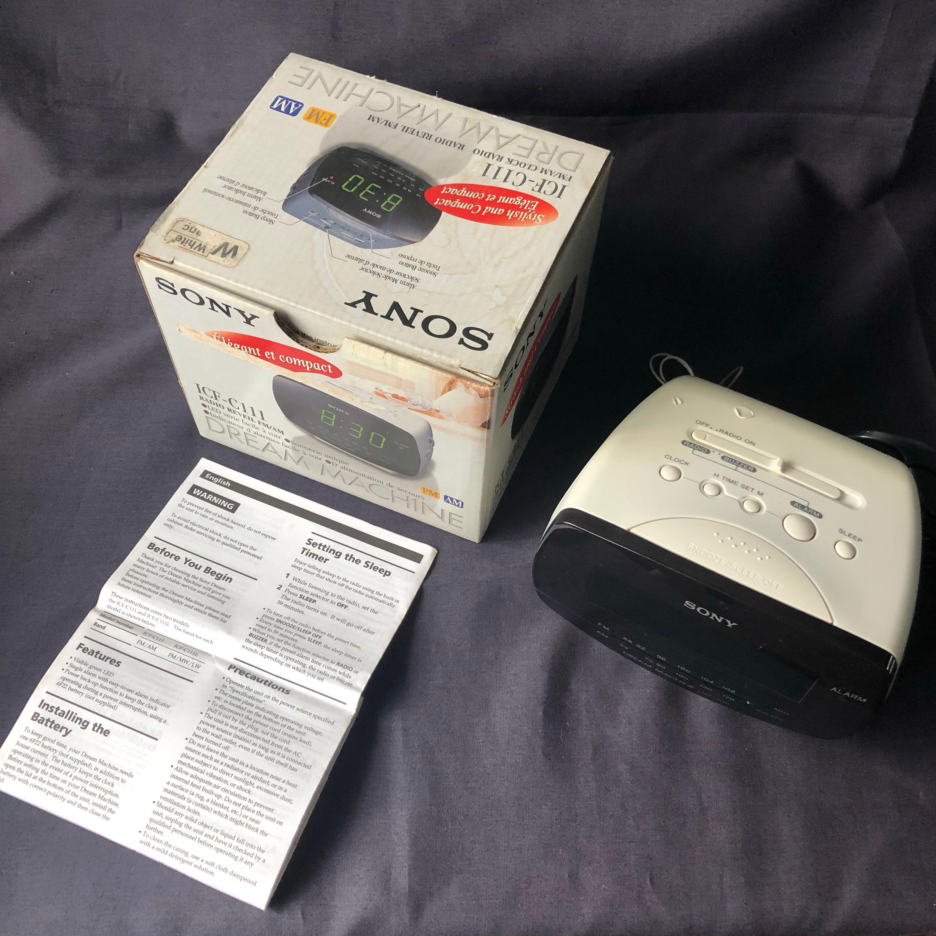SONY FM/AM CLOCK RADIO, Audio, Portable Music Players on Carousell