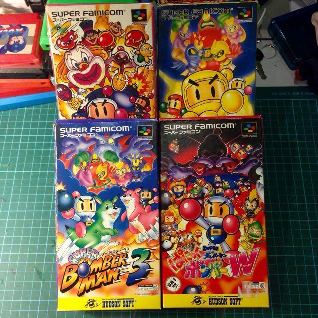 Super Bomberman 1 2 3 Lot Super Famicom SFC SNES Japan Nintendo