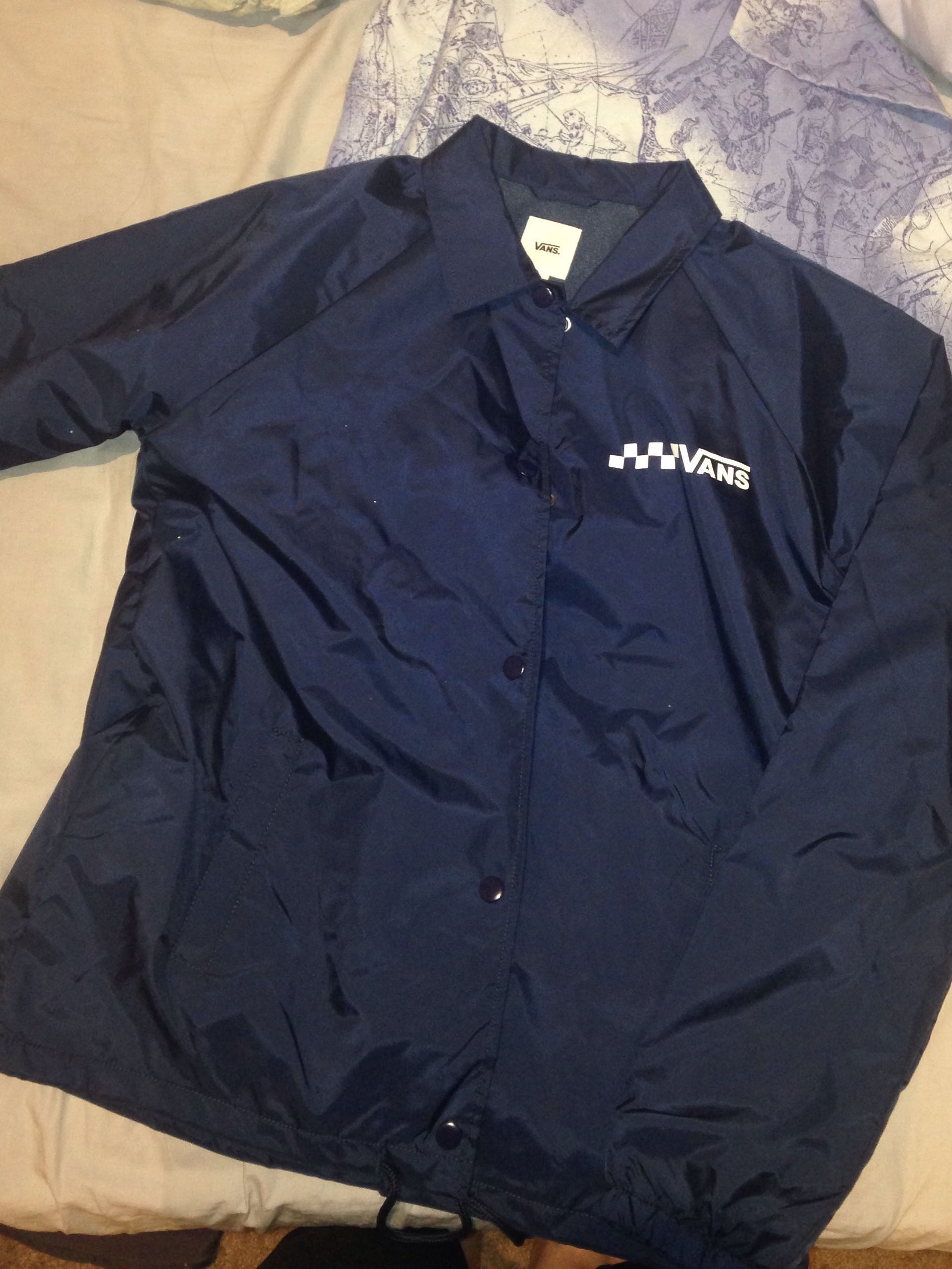 vans windbreaker blue