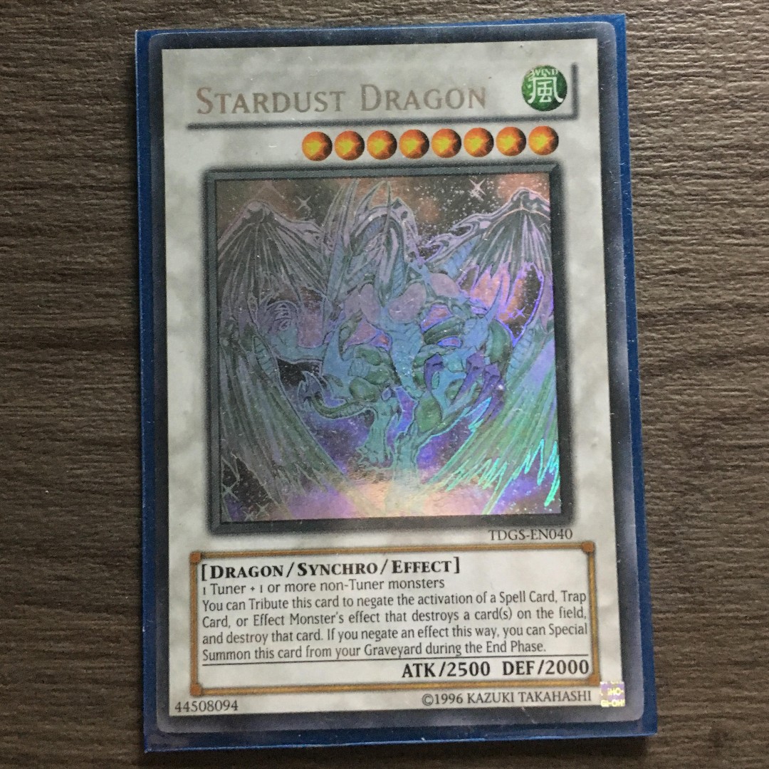 Yugioh TCG Stardust dragon GHOST RARE unlimited edition, Toys & Games,  Board Games & Cards on Carousell