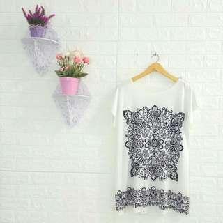 White pattern blouse