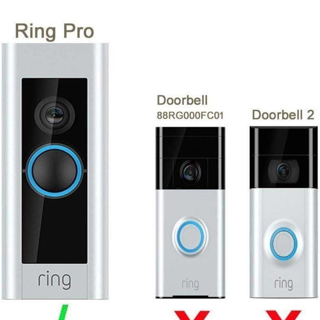 3Pack Adjustable ( 15 to 45 Degree) Ring Video Doorbell Pro Angle Mount Corner Wedge Kit Angle