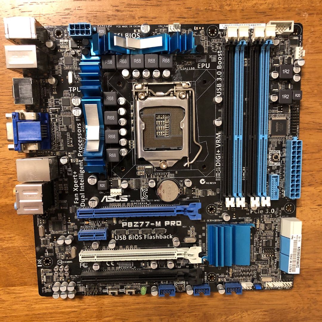 ASUS P8Z77-M PRO LGA 1155 Intel Z77 HDMI SATA 6Gb/s USB 3.0 Micro ATX ...
