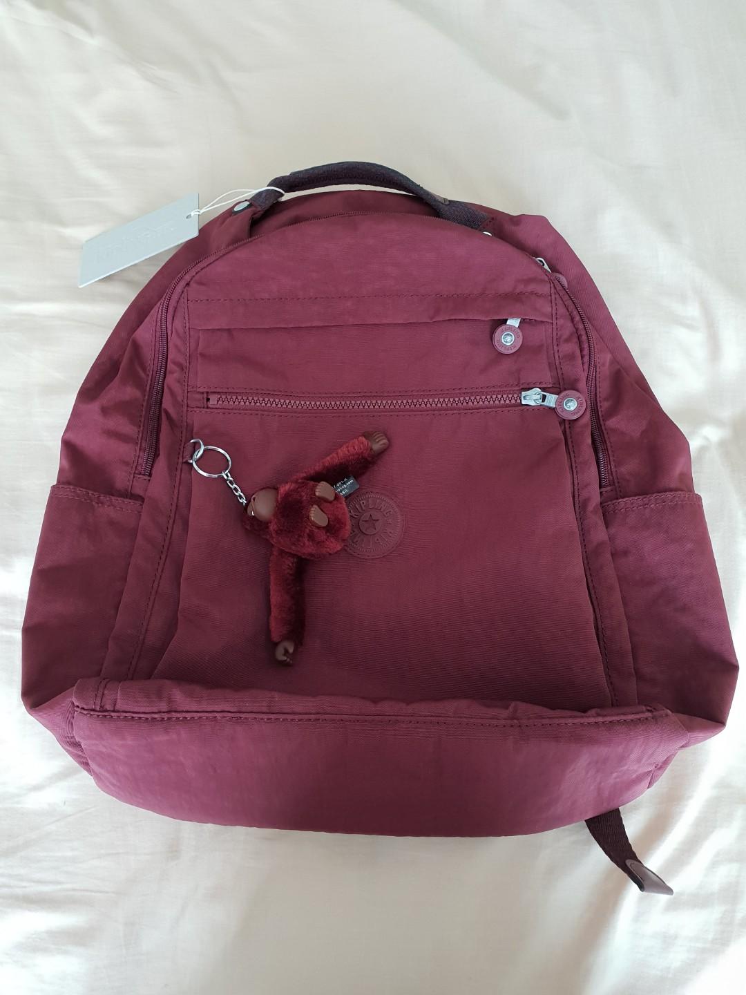 Kipling Micah Backpack Burnt Carmine Women s Fashion Bags Wallets Backpacks on Carousell