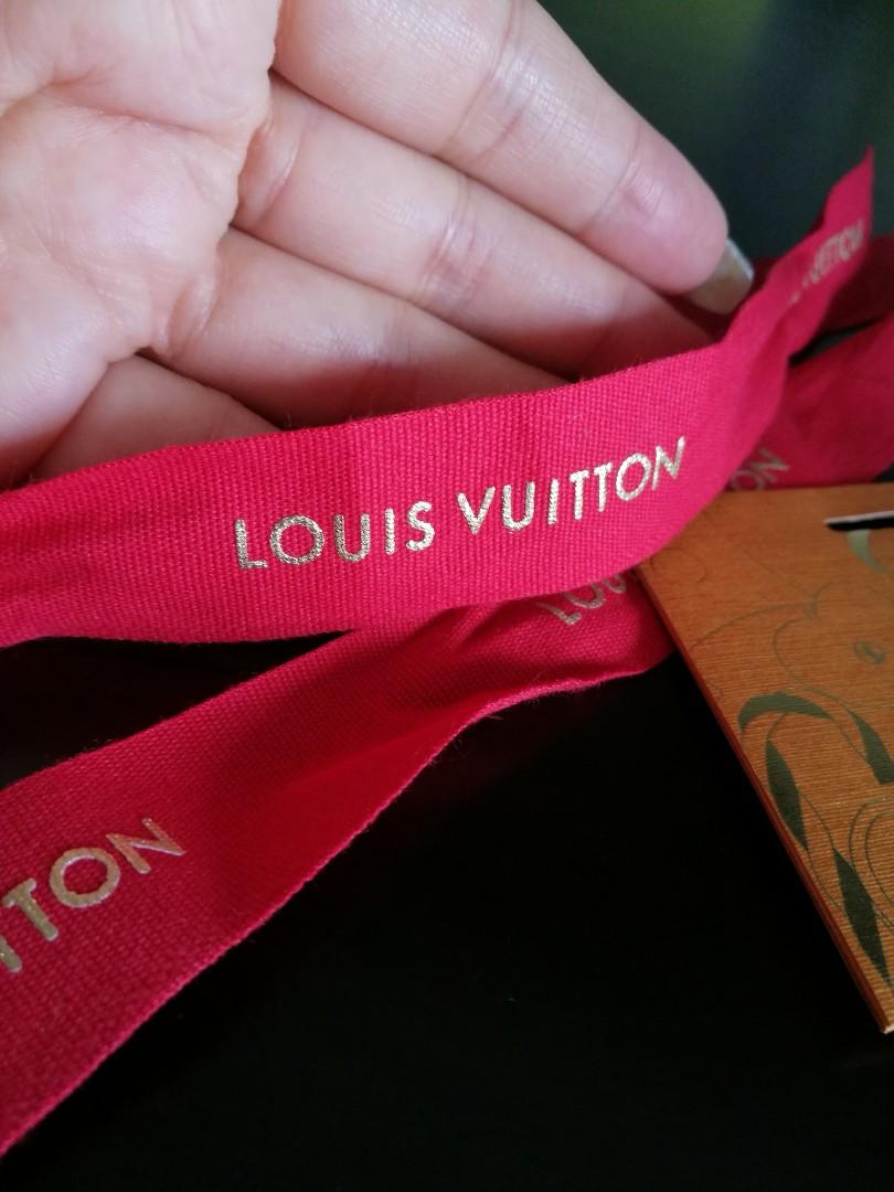 Authentic Louis Vuitton LV ribbon and card tag set