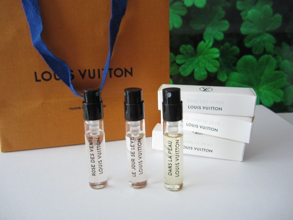 AUTHENTIC LV perfume sample mini glass bottle travel parfume DANS LA PEAU  Louis vuitton luxury gift spray bottle