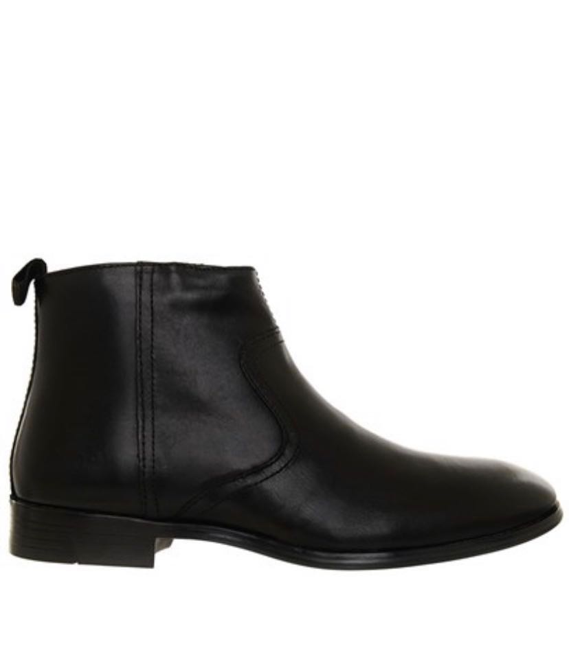 Black Boots formal men high cut shoe 