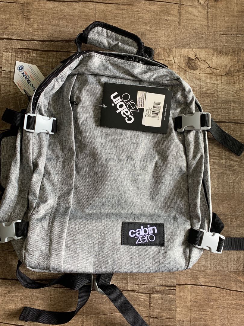 Weekdays faith housewife Cabinzero mini 28L ICE GREY, Men's Fashion, Bags, Backpacks on Carousell