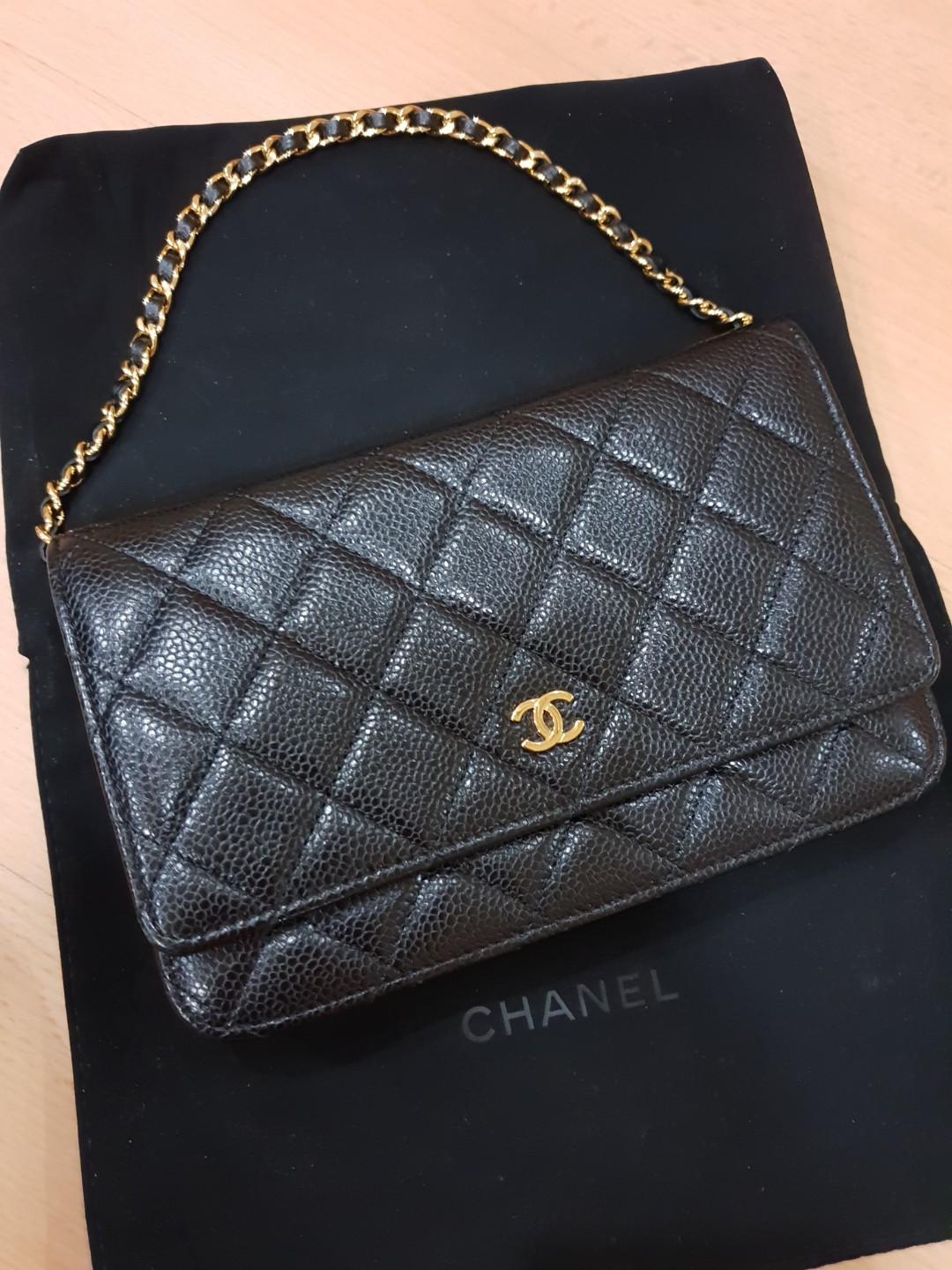 AUTHENTIC Chanel Classic WOC black, Luxury, Bags & Wallets, Sling Bags