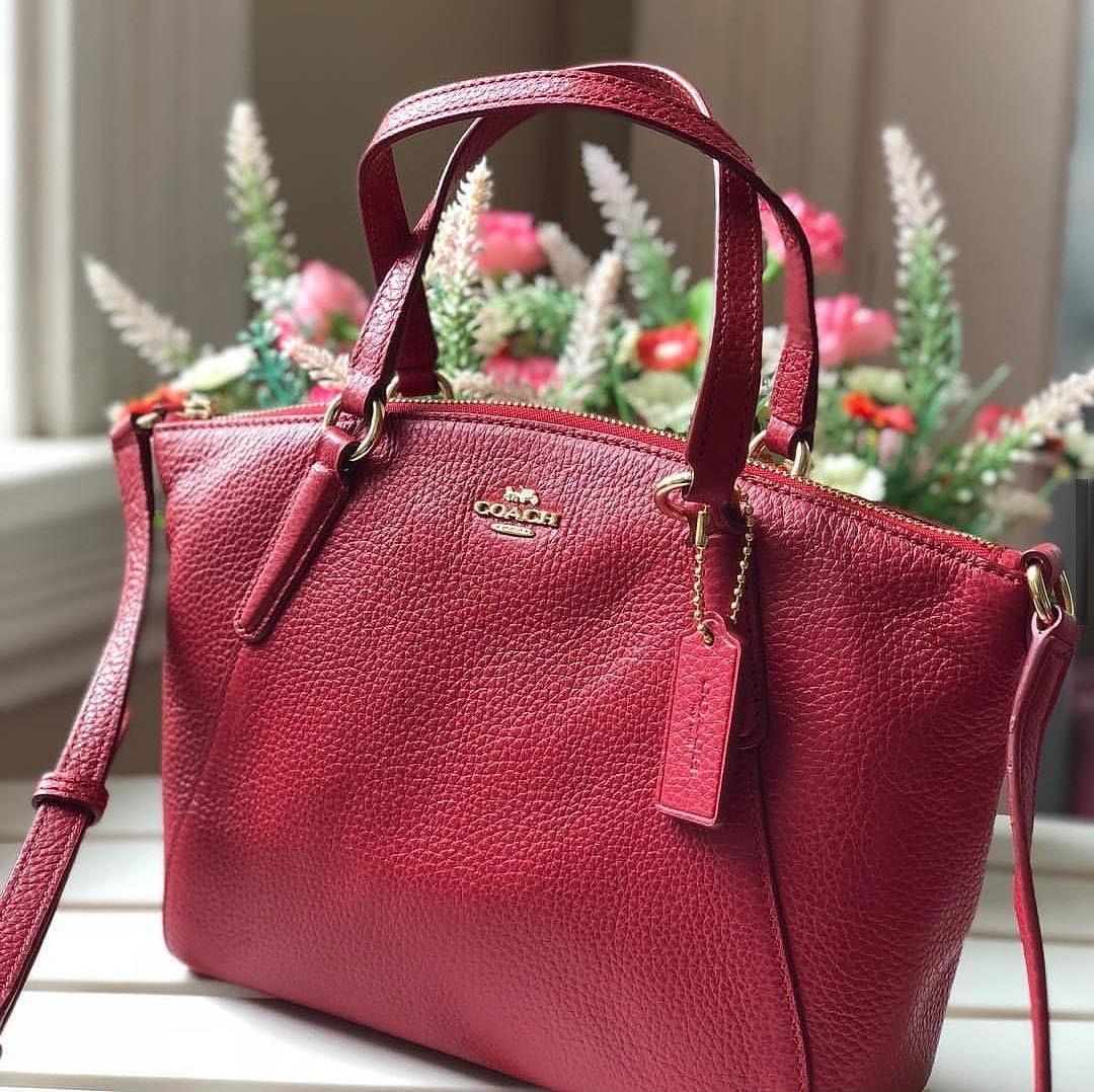 Coach Mini Kelsey F28994 TRUE RED sz 21 27x18x5 Barang Mewah Tas