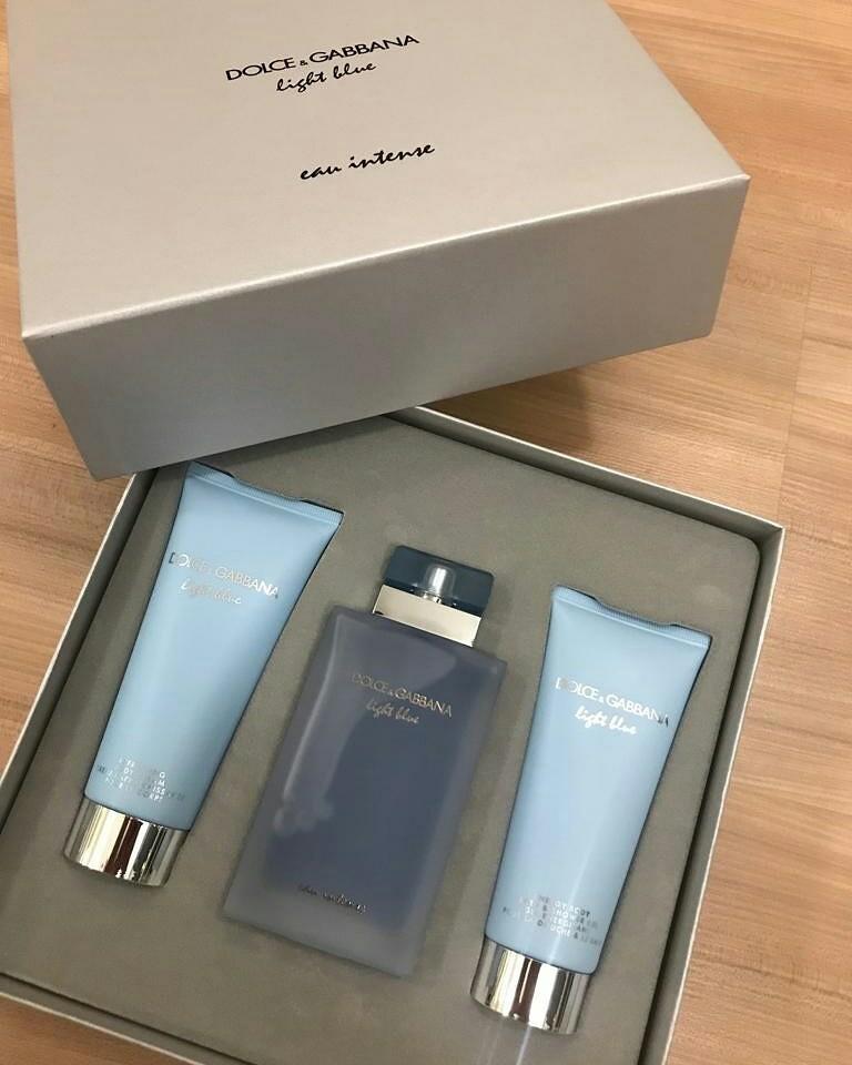 Dolce & Gabbana Light Blue Eau Intense Gift Set Women, Beauty & Personal  Care, Fragrance & Deodorants on Carousell