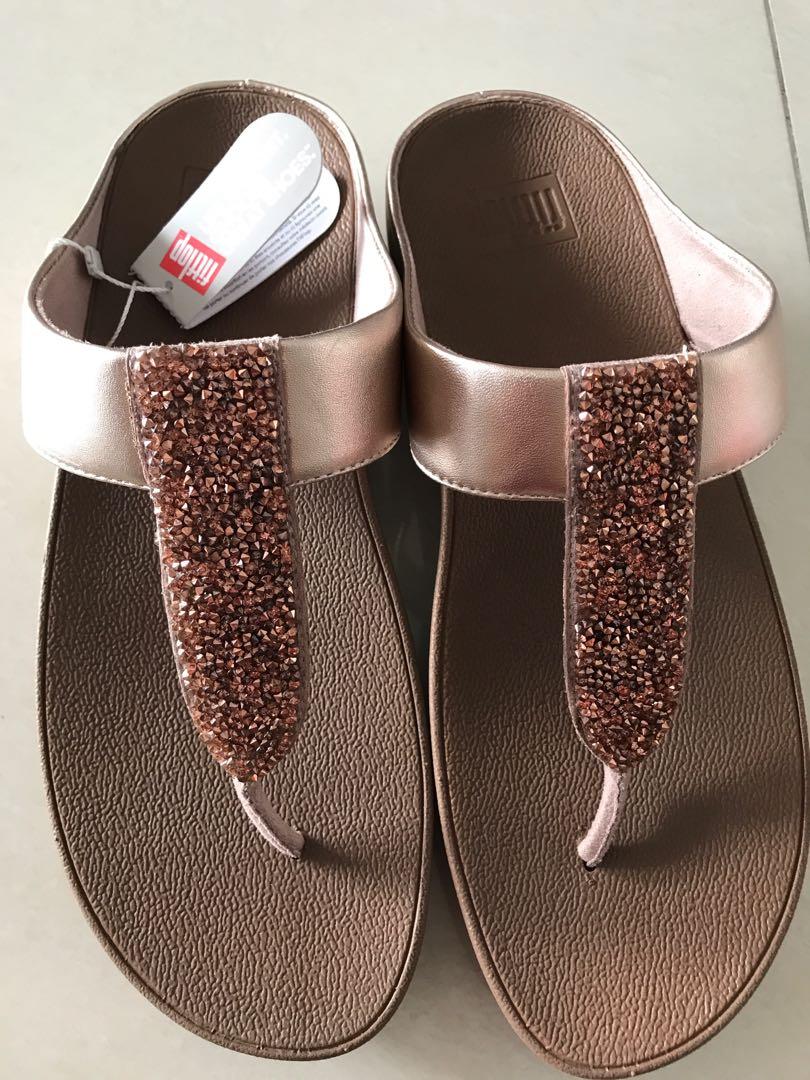 fitflop rose gold sandals