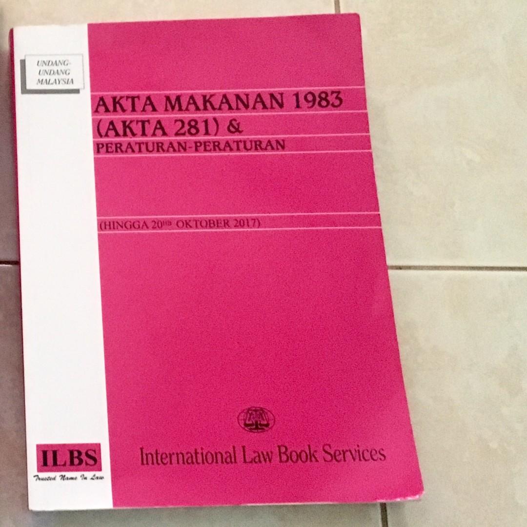 Akta Makanan 1983 Akta 281 Textbooks On Carousell
