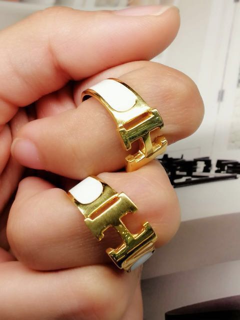 Hermes ring hot sale white