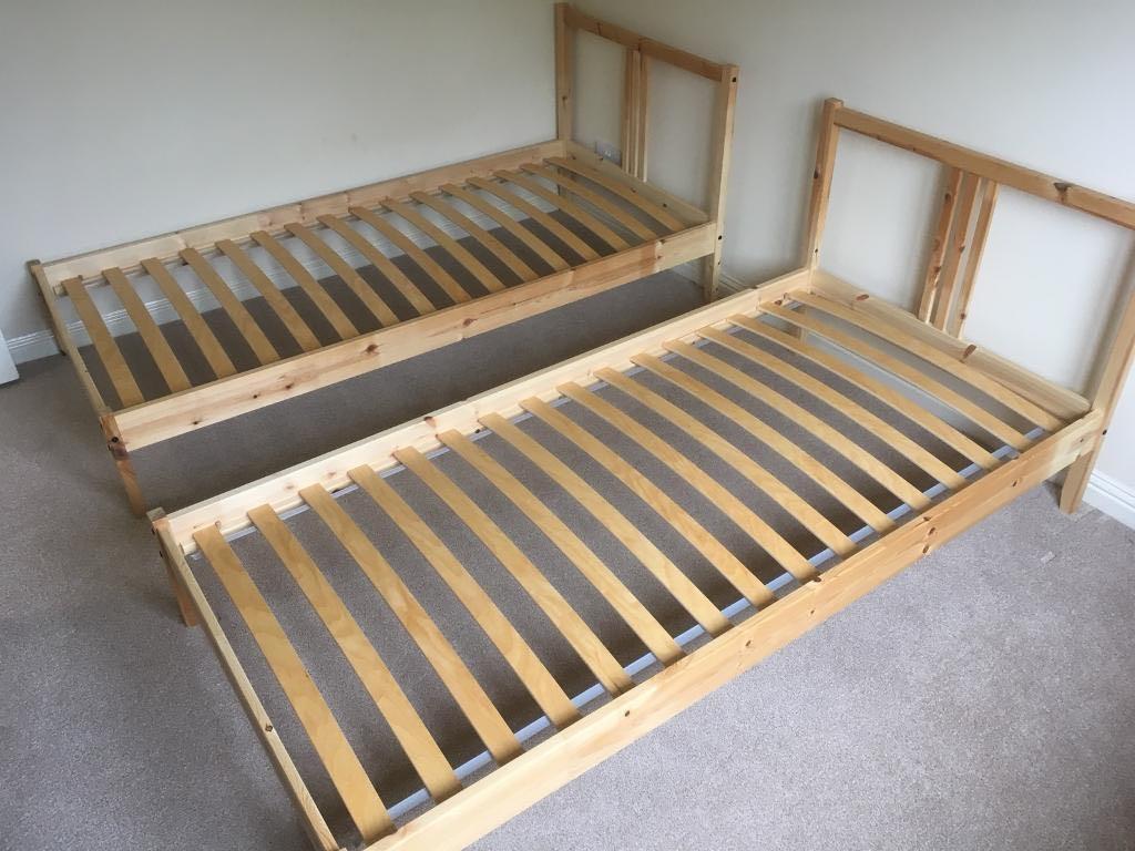 Ikea Fjellse Wooden Single Bed Frame Katil Bujang On Carou Ikea Fjellse Wooden Single Bed Frame