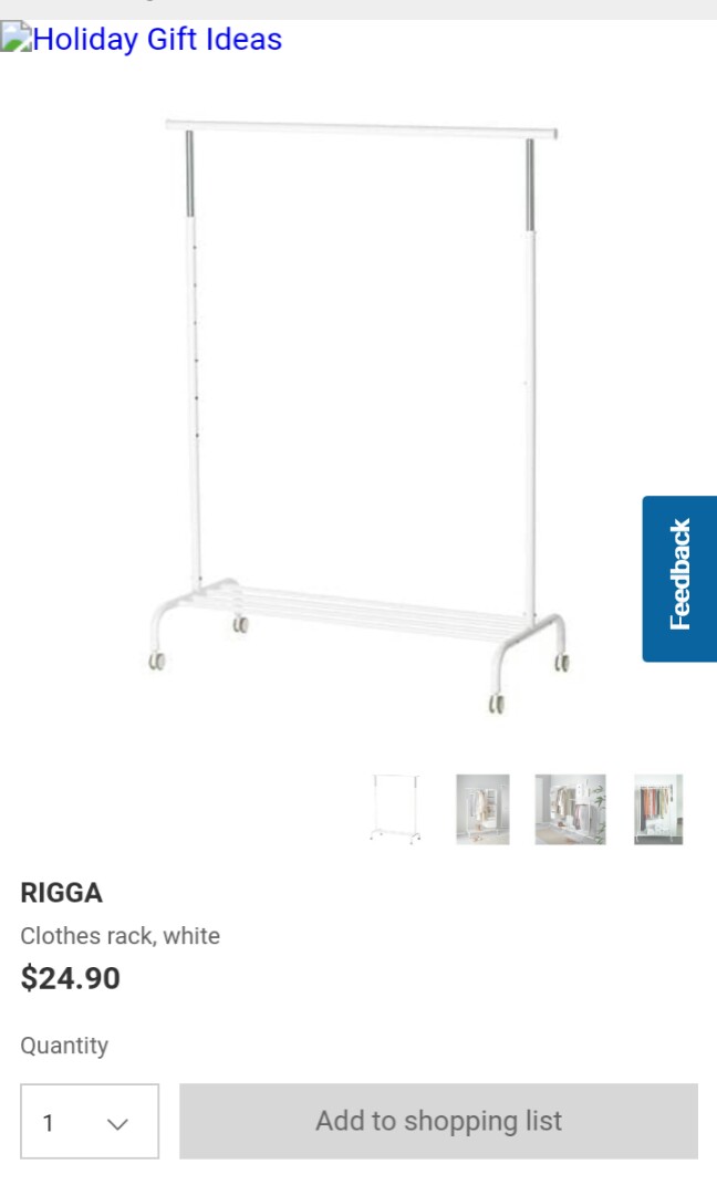 Ikea Rigga Clothes Rack Furniture Shelves Drawers On Carousell