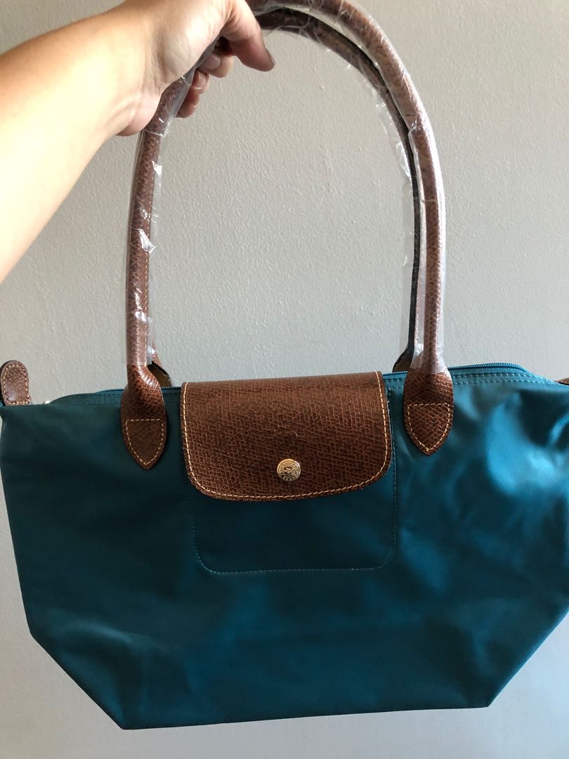 teal longchamp bag
