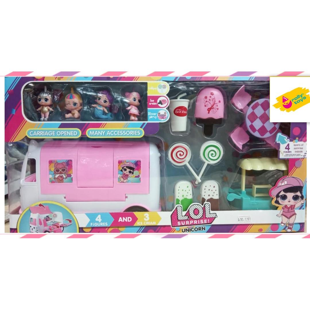 Mainan Anak Lol Surprise Unicorn Bus And Ice Cream Store Toys Collectibles Mainan Di Carousell