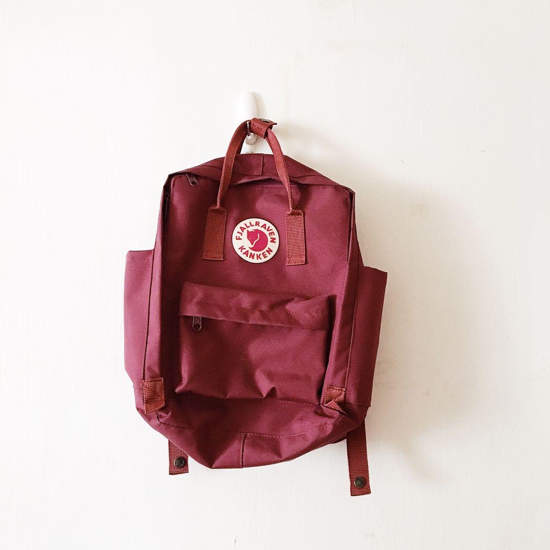 maroon classic fjallraven kanken Women s Fashion Bags Wallets Backpacks on Carousell