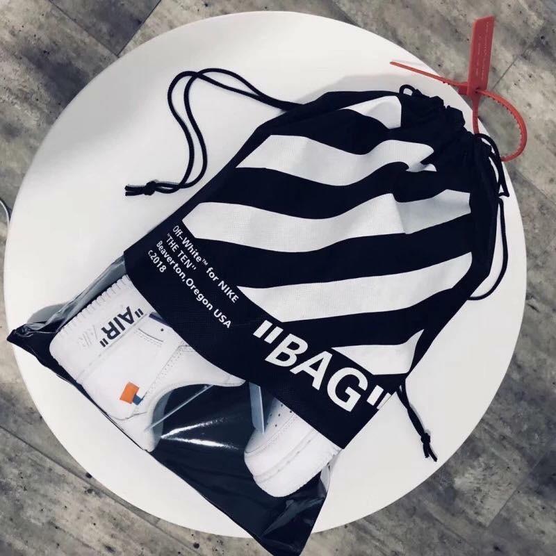 off white nike drawstring bag