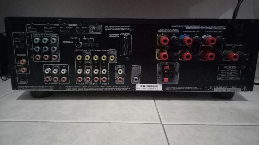 Onkyo Av amplifier HTR670, Audio, Soundbars, Speakers & Amplifiers on