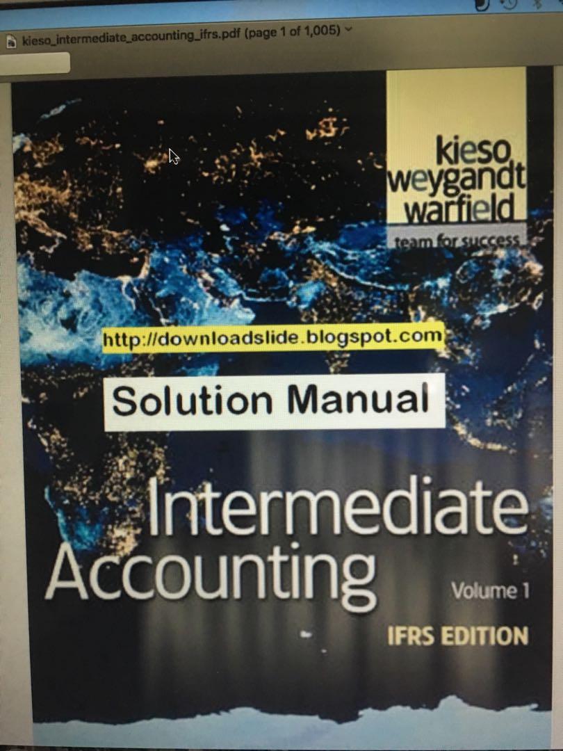 Solution Manual To Intermediate Accounting Ifrs Edition Books Stationery Textbooks Professional Studies On Carousell