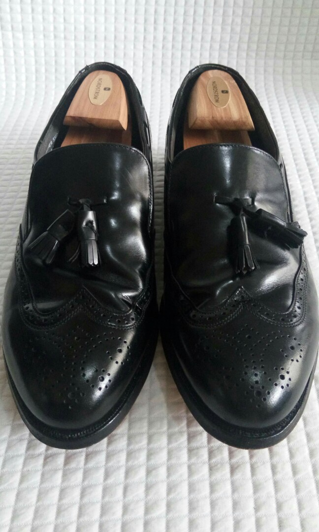 Stafford Comfort Plus Black Men's Leather Loafers Shoes, Men's Fashion ...