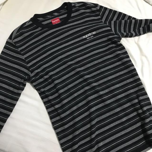 Supreme new york striped long sleeve store