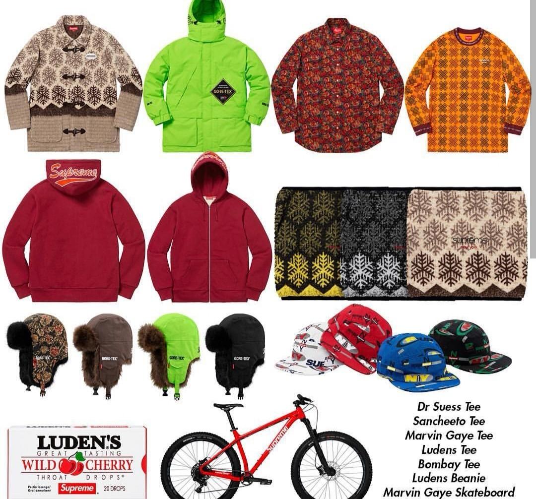 Supreme drops fw18 store