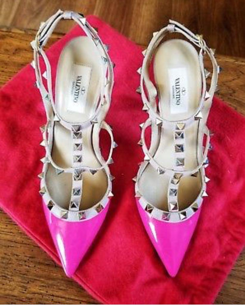 Hot pink valentino shoes hot sale