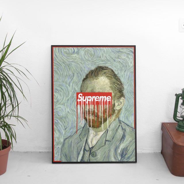 Van Gogh x Supreme Poster Hobbies Toys Stationery Craft Art Prints on Carousell