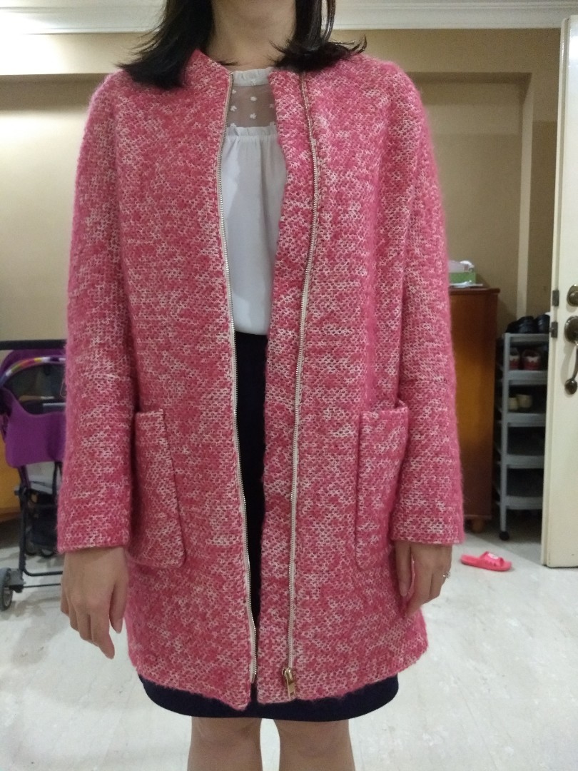 zara pink coat 2018