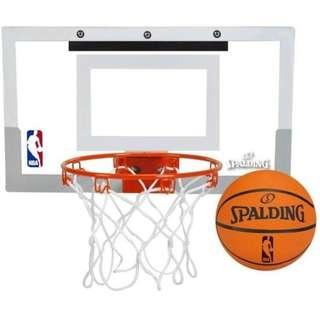 騎士風~ SPALDING 斯伯丁 NBA 室內小籃板 NBA 籃框 附 小籃球 門掛式 免鑽洞