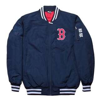 騎士風~ MLB BOSTON 紅襪隊 棒球 外套 厚 禮物 生日 5860702-580