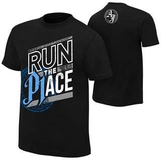 WWE Authentic AJ Styles Tshirt Run The Place