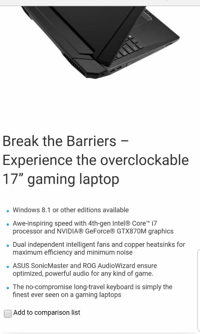 Asus ROG Laptop for sale, Computers & Tech, Laptops & Notebooks on