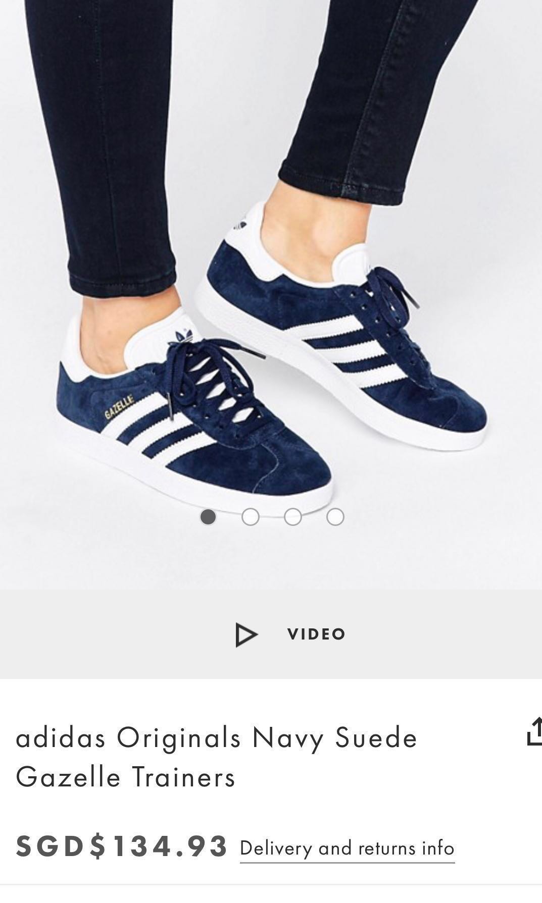 adidas navy suede gazelle