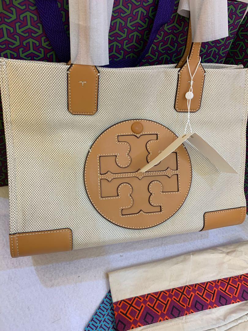 Tory burch ella canvas mini tote sales