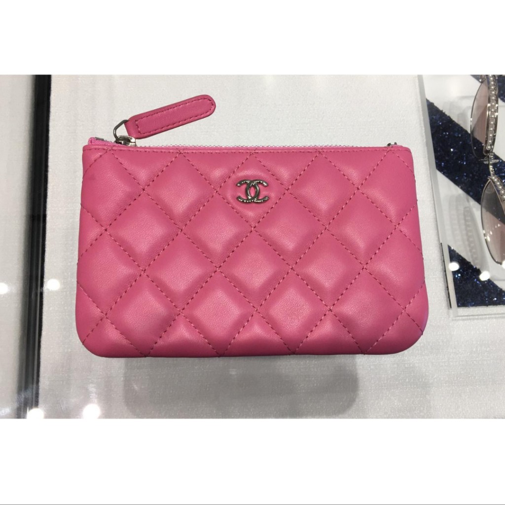 Chanel O Case Pink Chevron