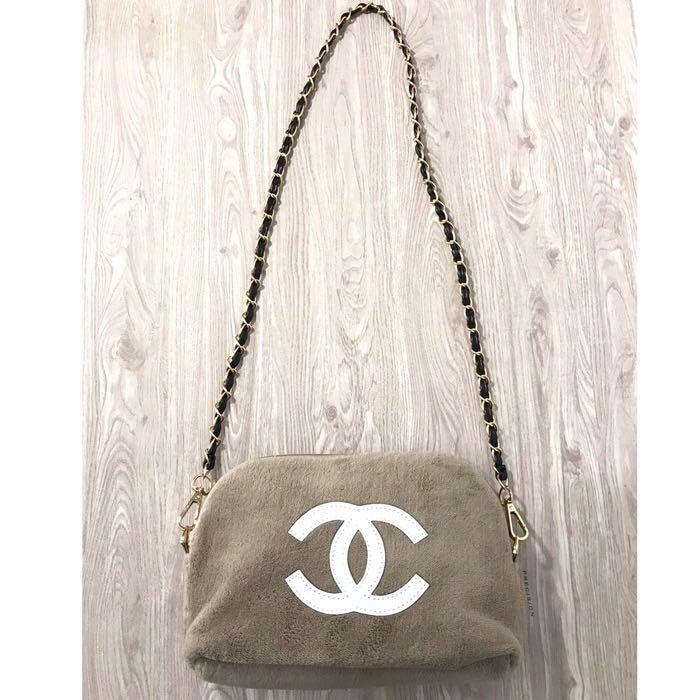 Chanel fur sale sling bag