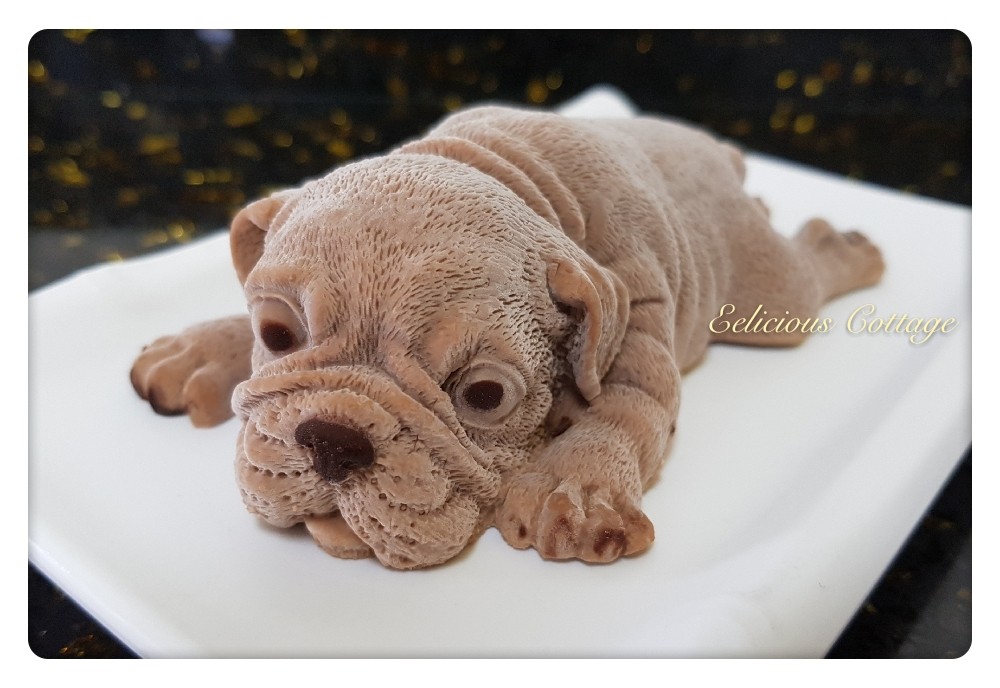 Chocolate Dog Mousse Cake / doggy shape cake, Food & Drinks, Homemade