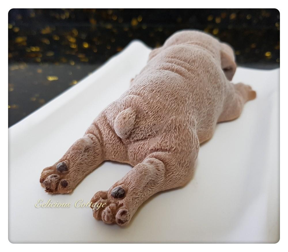 Chocolate Dog Mousse Cake / doggy shape cake, Food & Drinks, Homemade