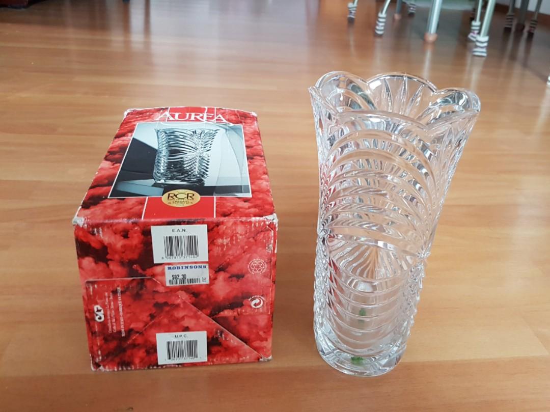 Crystal Vase Rcr Royal Crystal Rock Ht 9inch Top Width 5inch